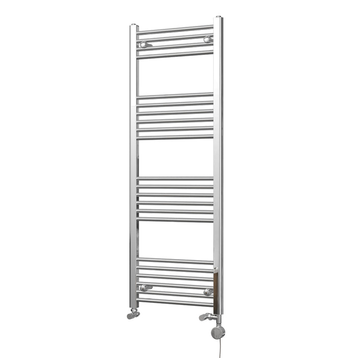 Zennor - Chrome Dual Fuel Towel Rail H1400mm x W500mm Thermostatic - Straight