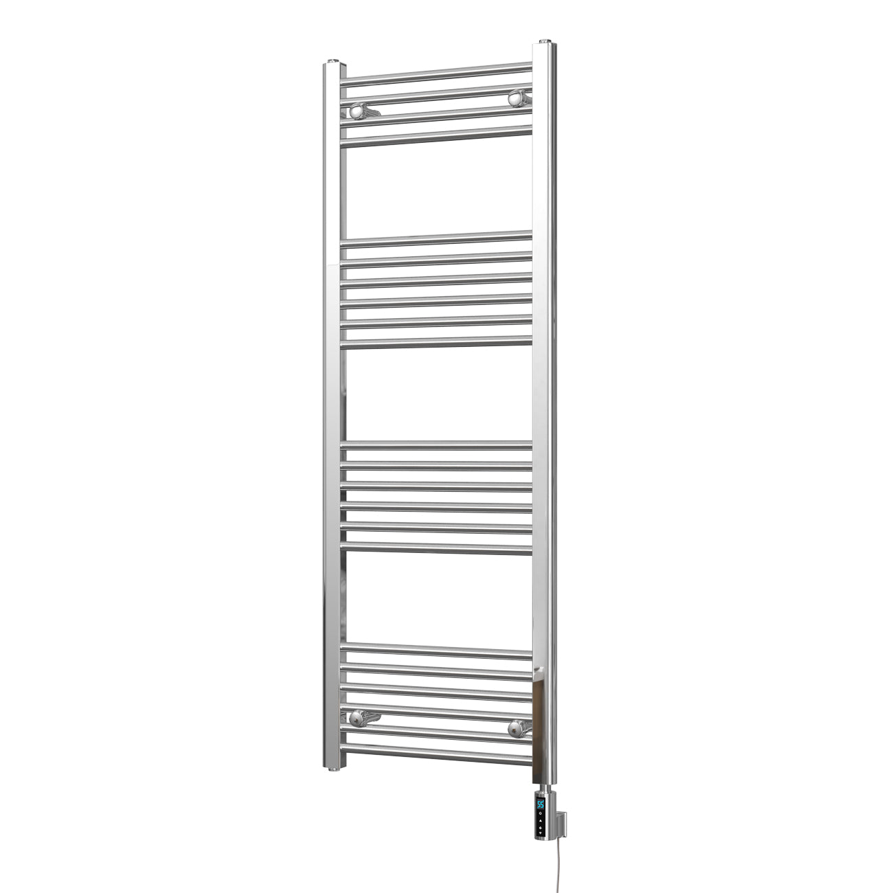 Zennor - Chrome Electric Towel Rail H1400mm x W500mm Straight 300w Thermostatic WIFI