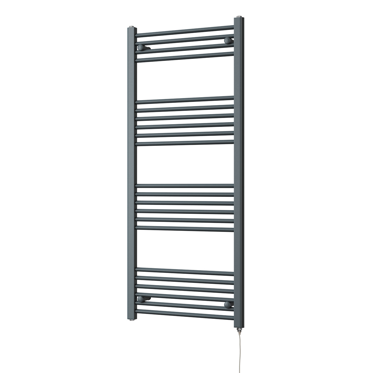 Zennor - Anthracite Electric Towel Rail H1400mm x W600mm Straight 600w Standard