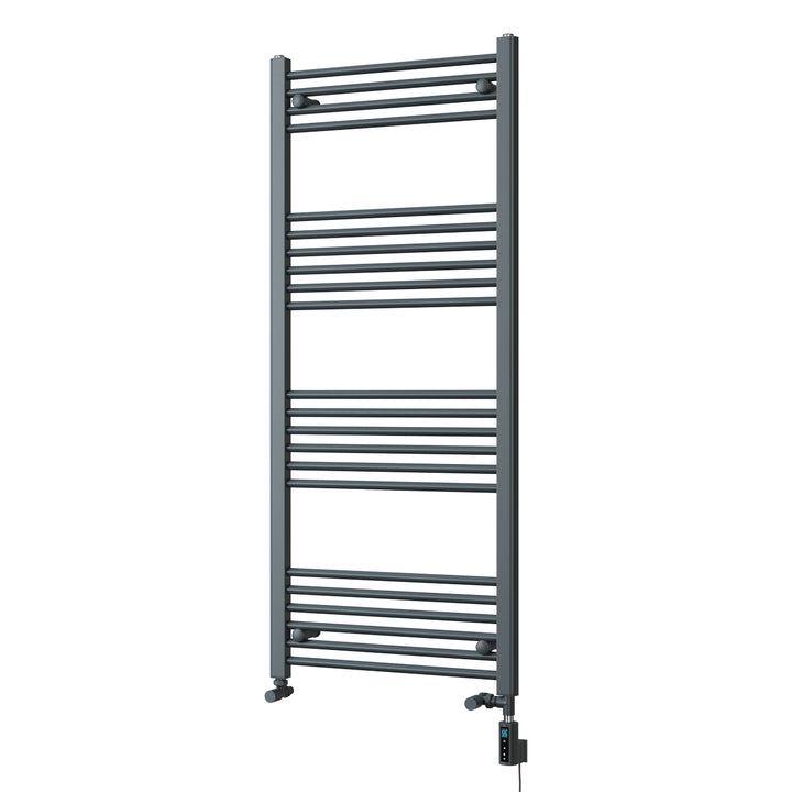 Zennor - Anthracite Dual Fuel Towel Rail H1400mm x W600mm Thermostatic WIFI - Straight