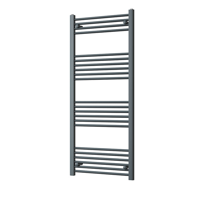 Zennor - Anthracite Heated Towel Rail - H1400mm x W600mm - Straight