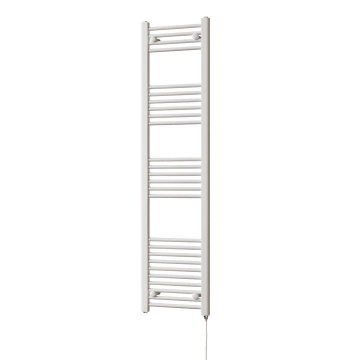Zennor - White Electric Towel Rail H1600mm x W400mm Straight 500w Standard