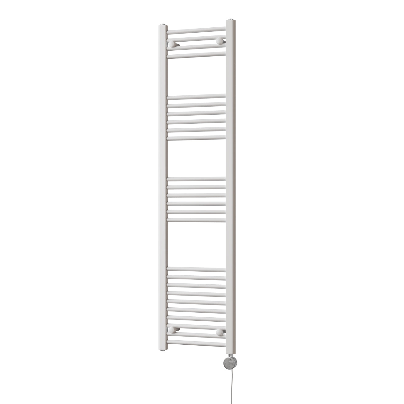 Zennor - White Electric Towel Rail H1600mm x W400mm Straight 500w Thermostatic