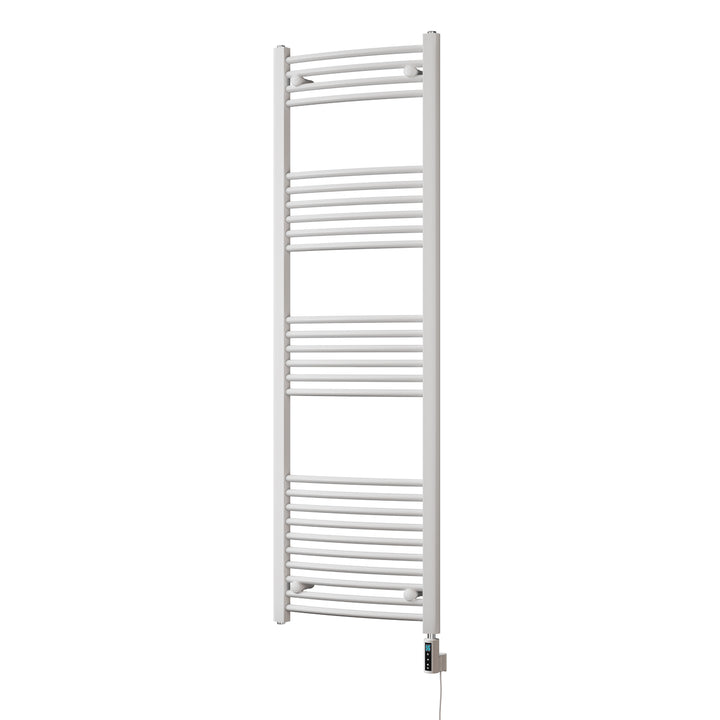 Zennor - White Electric Towel Rail H1600mm x W500mm Curved 600w Thermostatic WIFI
