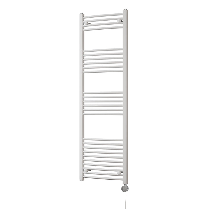Zennor - White Electric Towel Rail H1600mm x W500mm Curved 600w Thermostatic