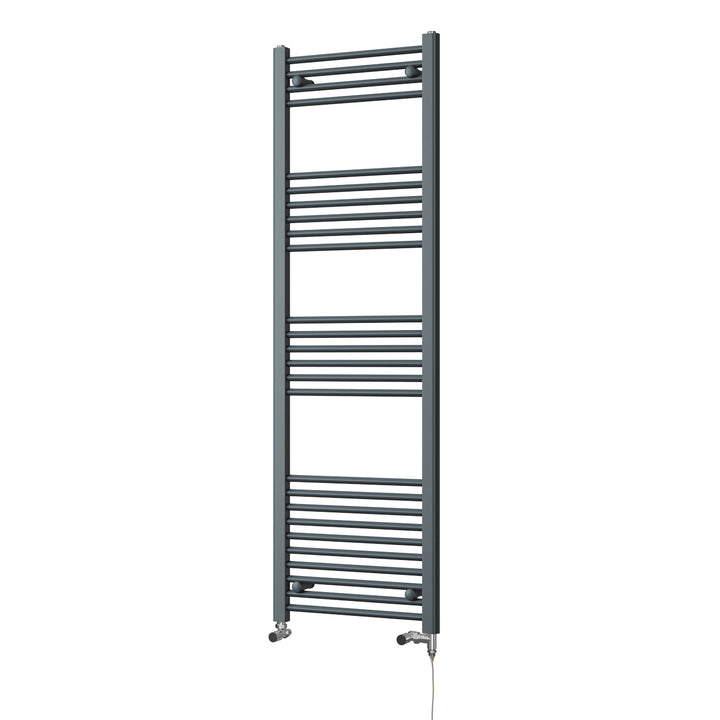 Zennor - Anthracite Dual Fuel Towel Rail H1600mm x W500mm Standard - Straight