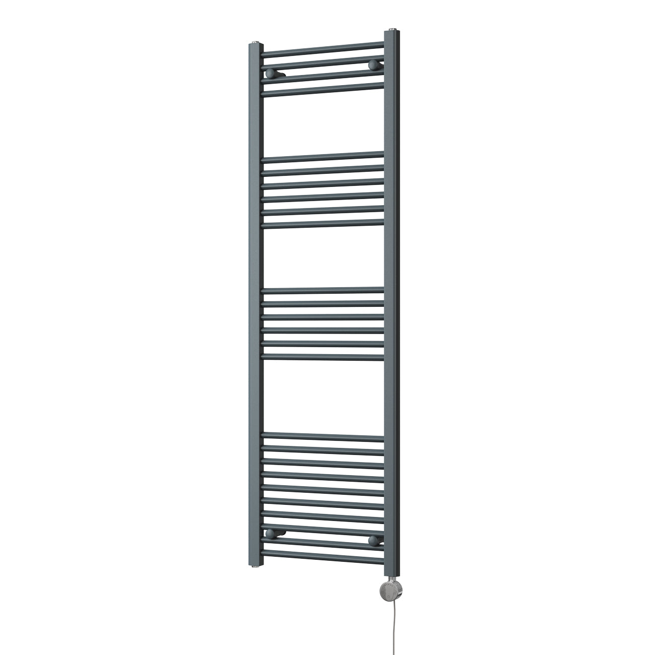 Zennor - Anthracite Electric Towel Rail H1600mm x W500mm Straight 600w Thermostatic