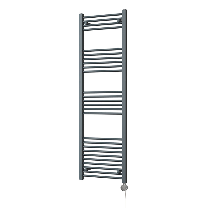 Zennor - Anthracite Electric Towel Rail H1600mm x W500mm Straight 600w Thermostatic