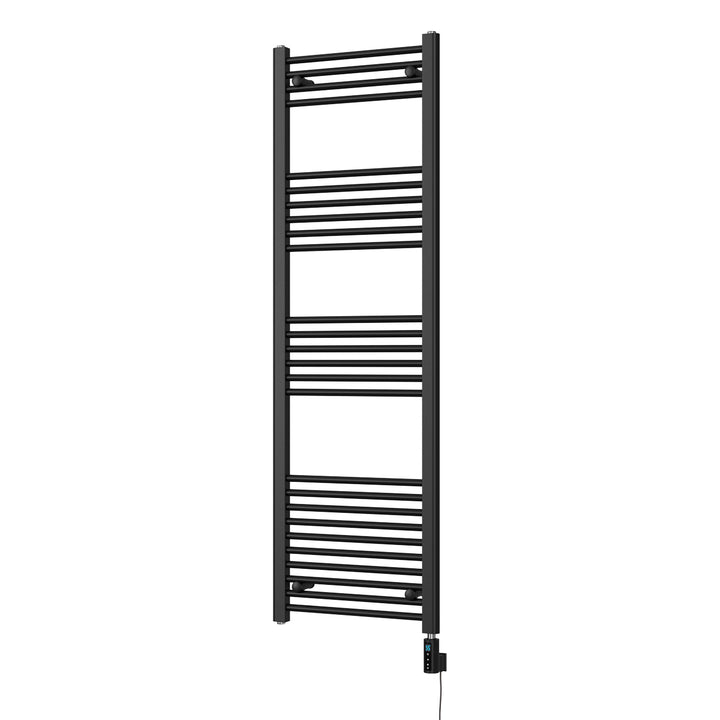 Zennor - Black Electric Towel Rail H1600mm x W500mm Straight 600w Thermostatic WIFI