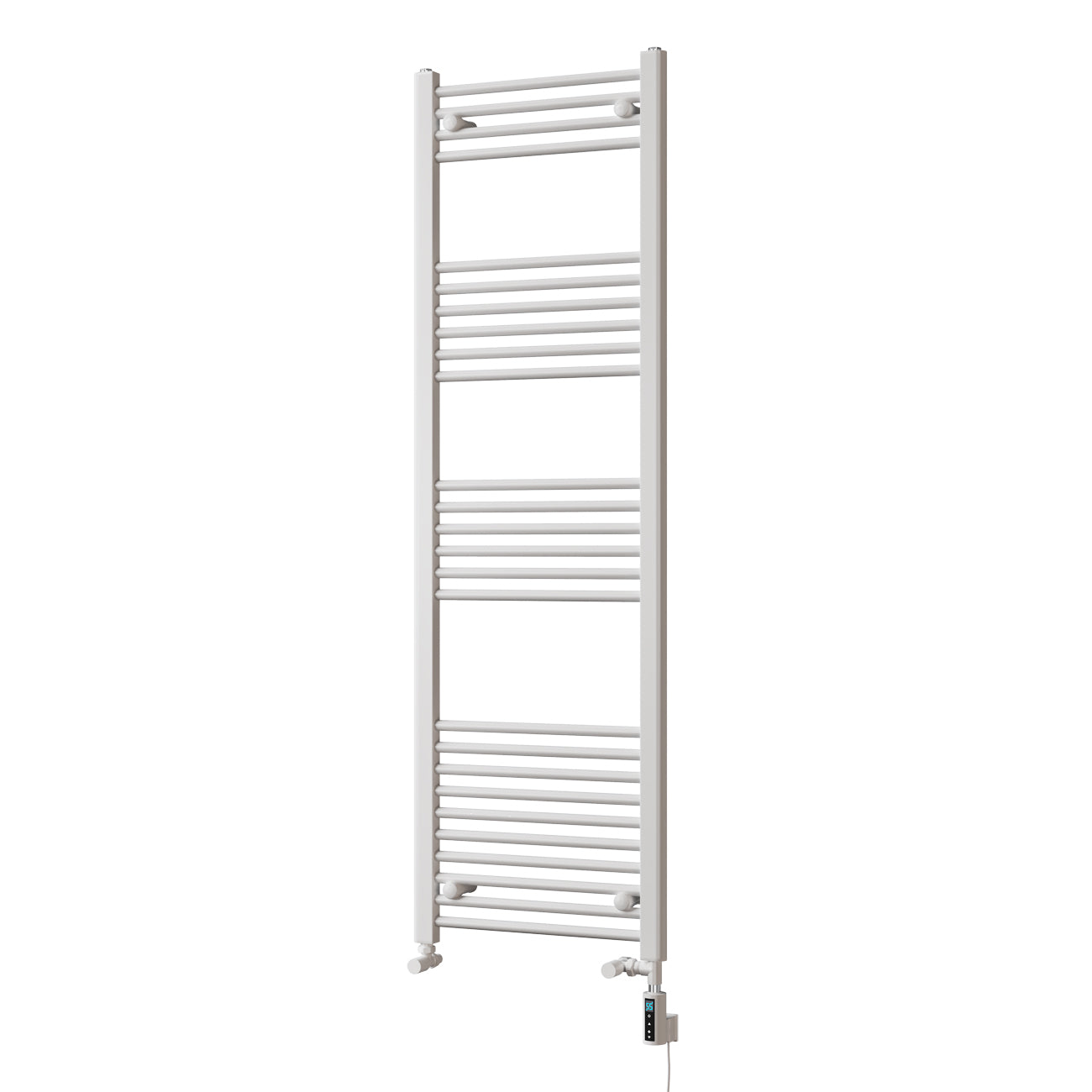 Zennor - White Dual Fuel Towel Rail H1600mm x W500mm Thermostatic WIFI - Straight