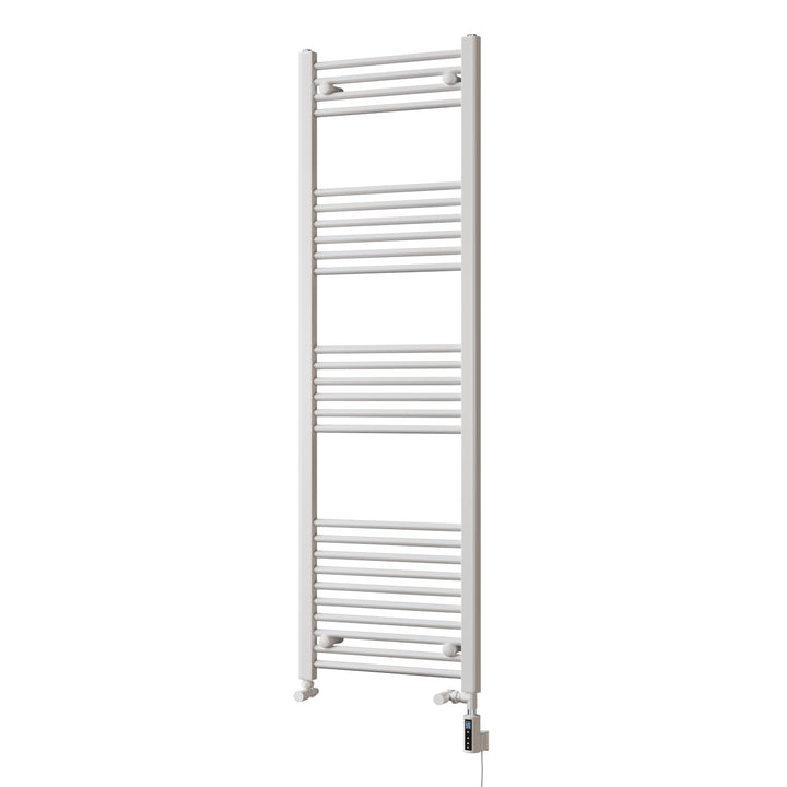Zennor - White Dual Fuel Towel Rail H1600mm x W500mm Thermostatic WIFI - Straight