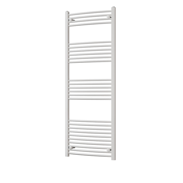 Zennor - White Heated Towel Rail - H1600mm x W600mm - Curved