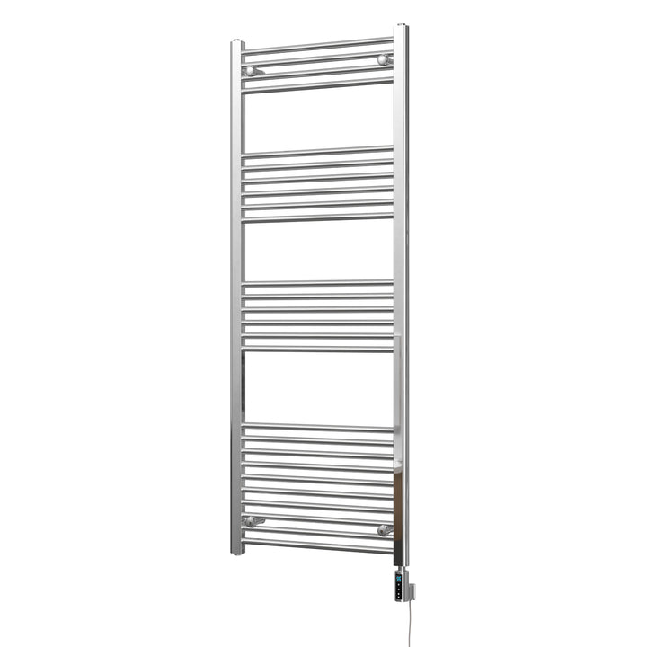 Zennor - Chrome Electric Towel Rail H1600mm x W600mm Straight 600w Thermostatic WIFI
