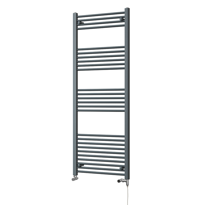 Zennor - Anthracite Dual Fuel Towel Rail H1600mm x W600mm Standard - Straight