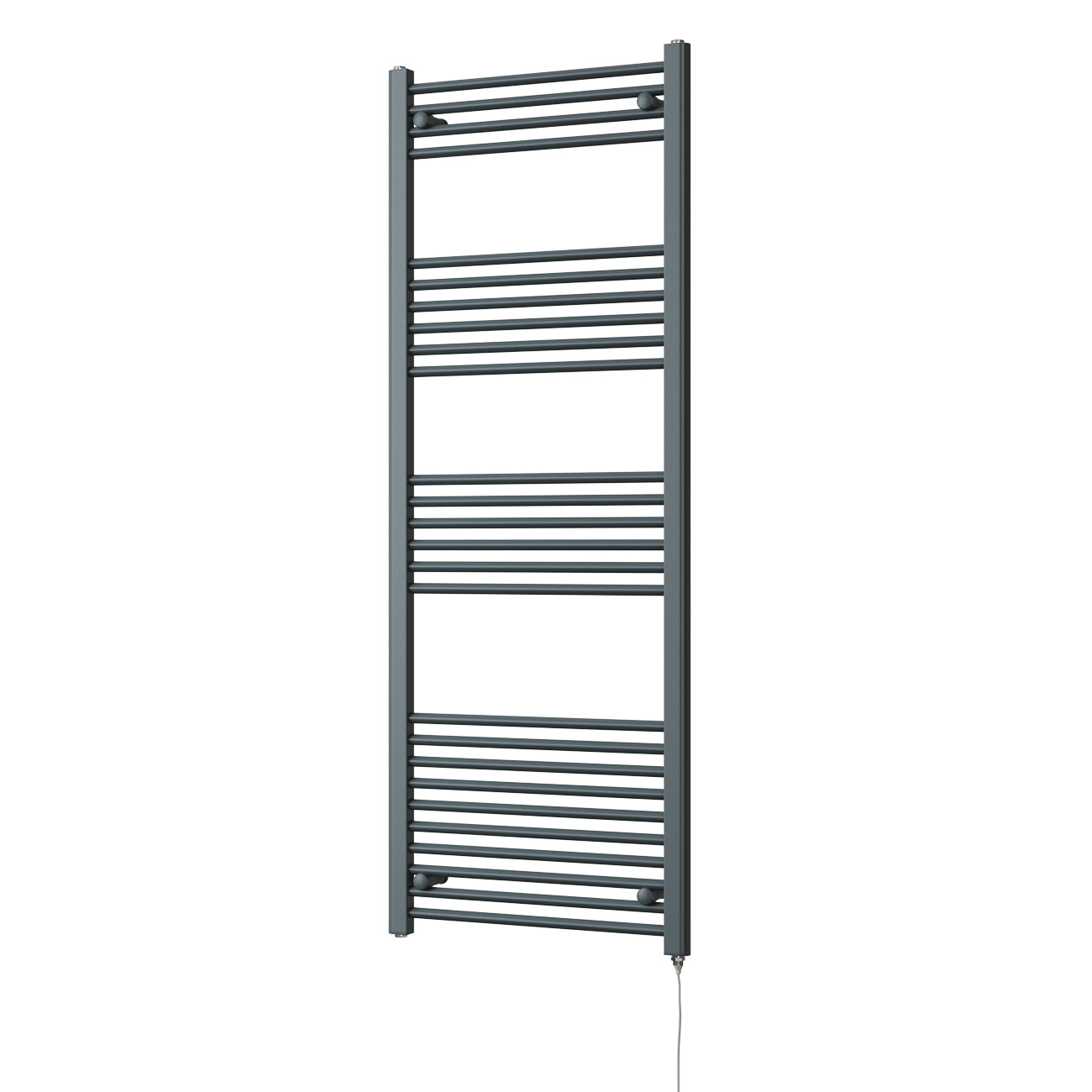 Zennor - Anthracite Electric Towel Rail H1600mm x W600mm Straight 600w Standard