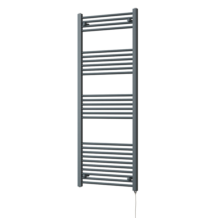 Zennor - Anthracite Electric Towel Rail H1600mm x W600mm Straight 800w Standard