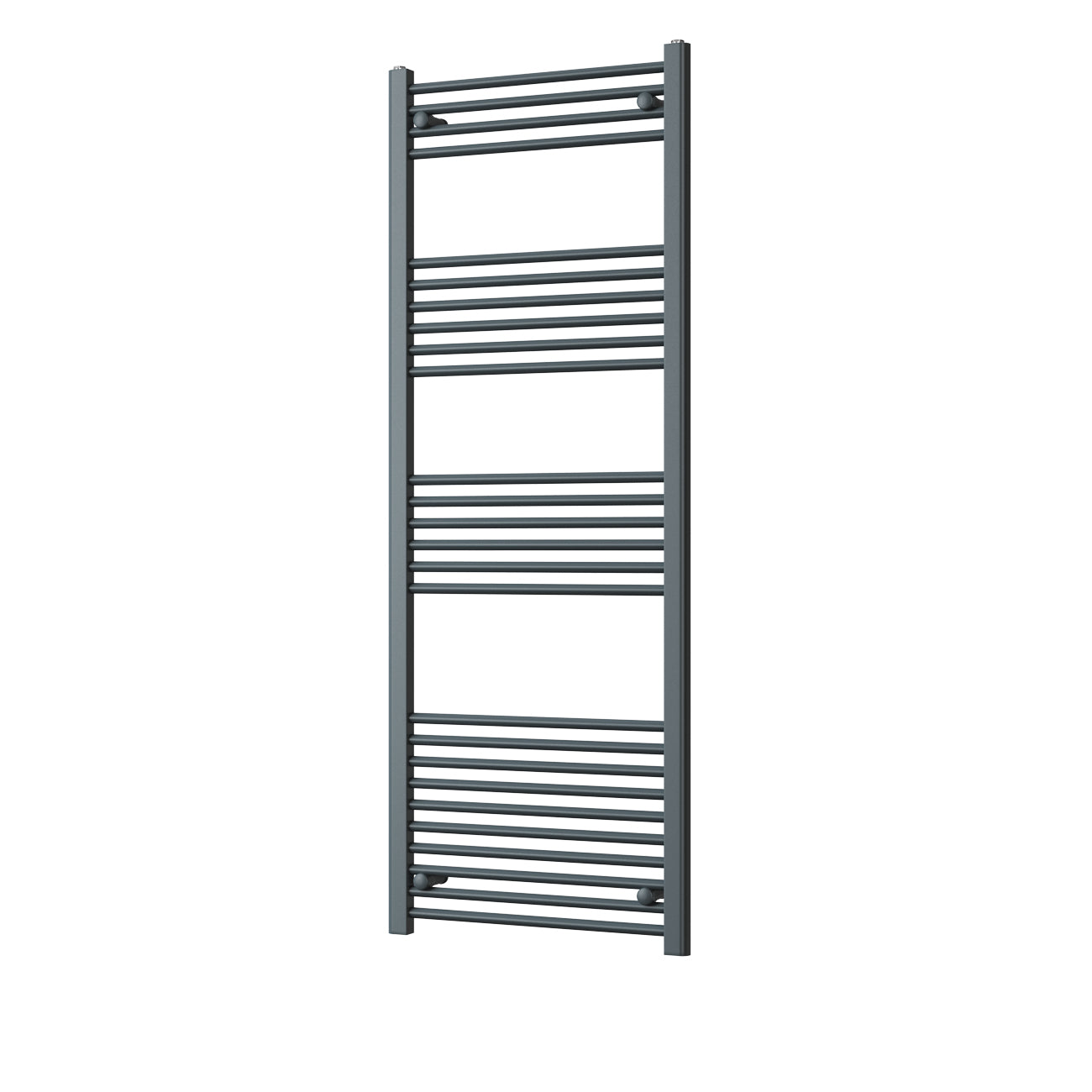 Zennor - Anthracite Heated Towel Rail - H1600mm x W600mm - Straight