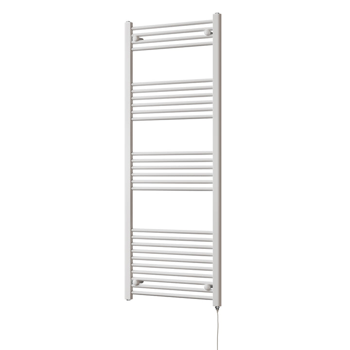 Zennor - White Electric Towel Rail H1600mm x W600mm Straight 800w Standard