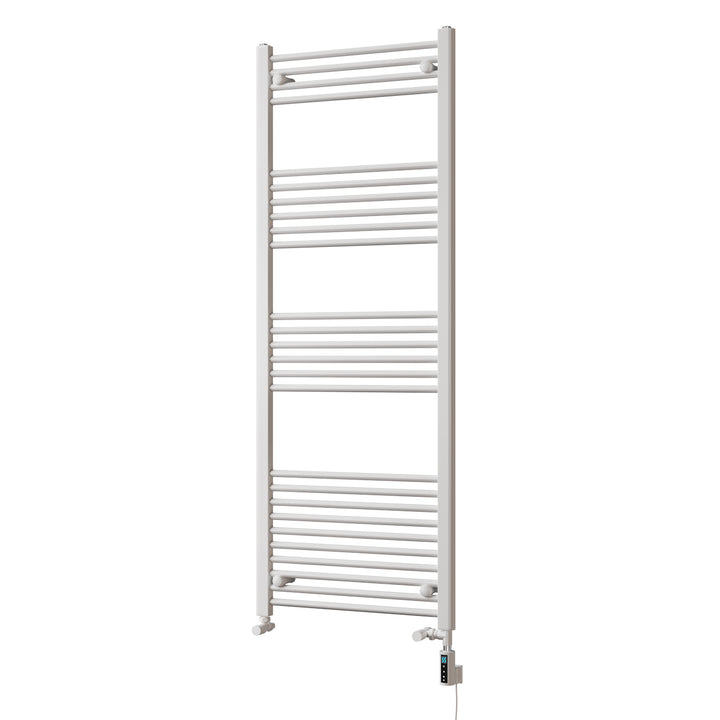 Zennor - White Dual Fuel Towel Rail H1600mm x W600mm Thermostatic WIFI - Straight