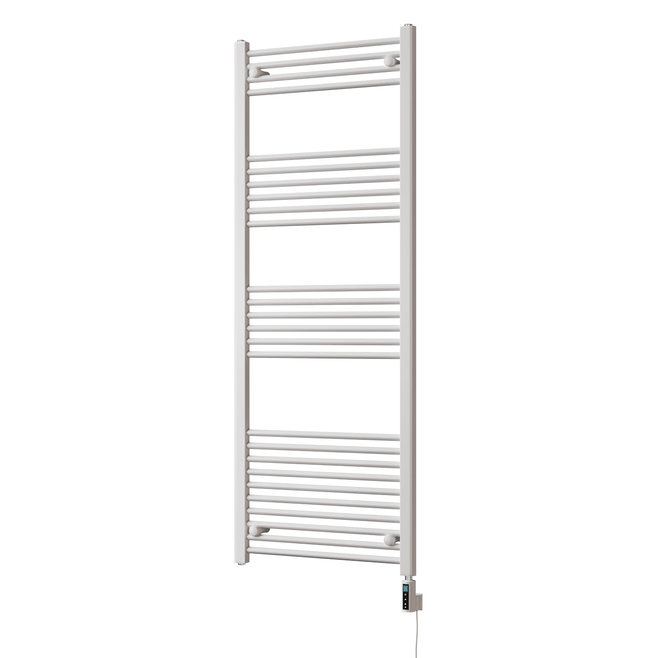 Zennor - White Electric Towel Rail H1600mm x W600mm Straight 800w Thermostatic WIFI