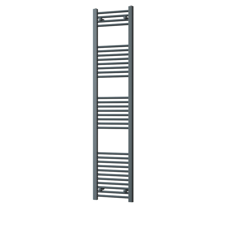 Zennor - Anthracite Heated Towel Rail - H1800mm x W400mm - Straight