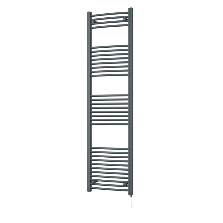 Zennor - Anthracite Electric Towel Rail H1800mm x W500mm Curved 700w Standard