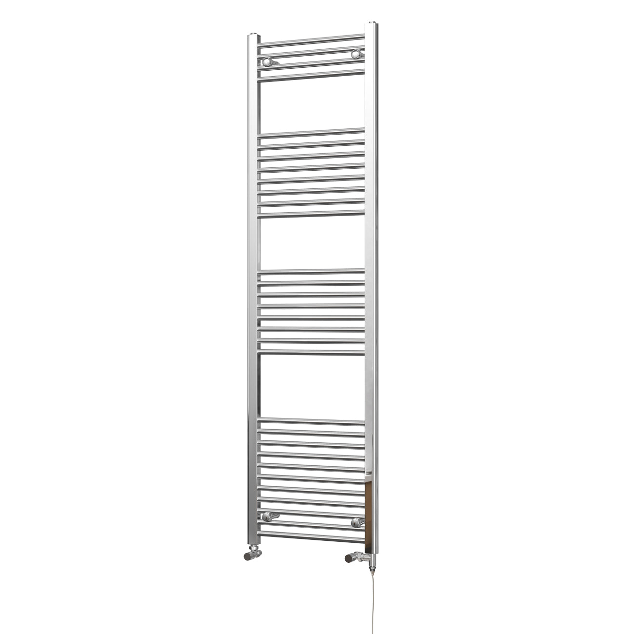 Zennor - Chrome Dual Fuel Towel Rail H1800mm x W500mm Standard - Straight