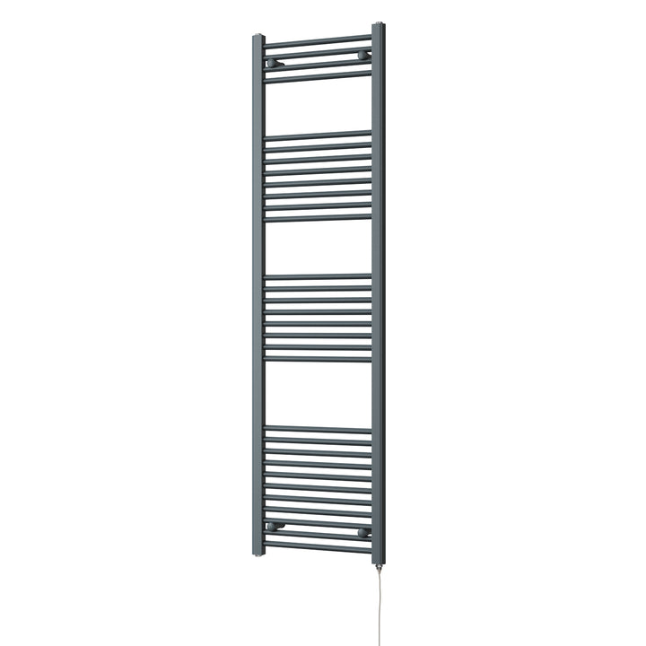 Zennor - Anthracite Electric Towel Rail H1800mm x W500mm Straight 700w Standard