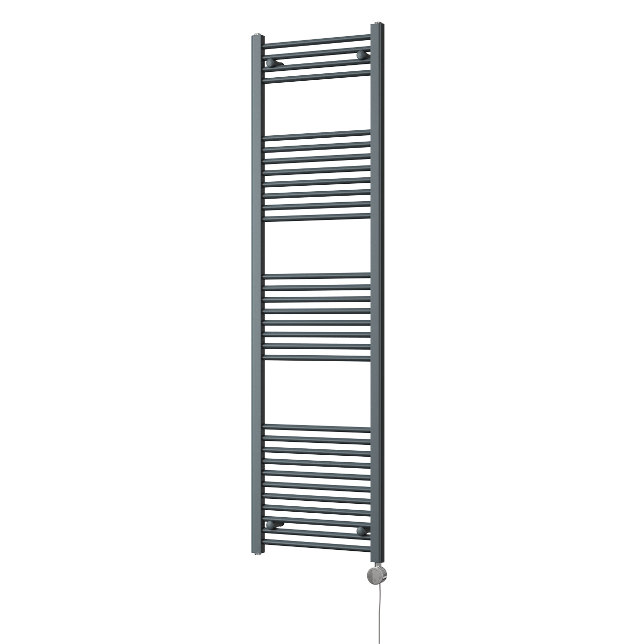 Zennor - Anthracite Electric Towel Rail H1800mm x W500mm Straight 700w Thermostatic