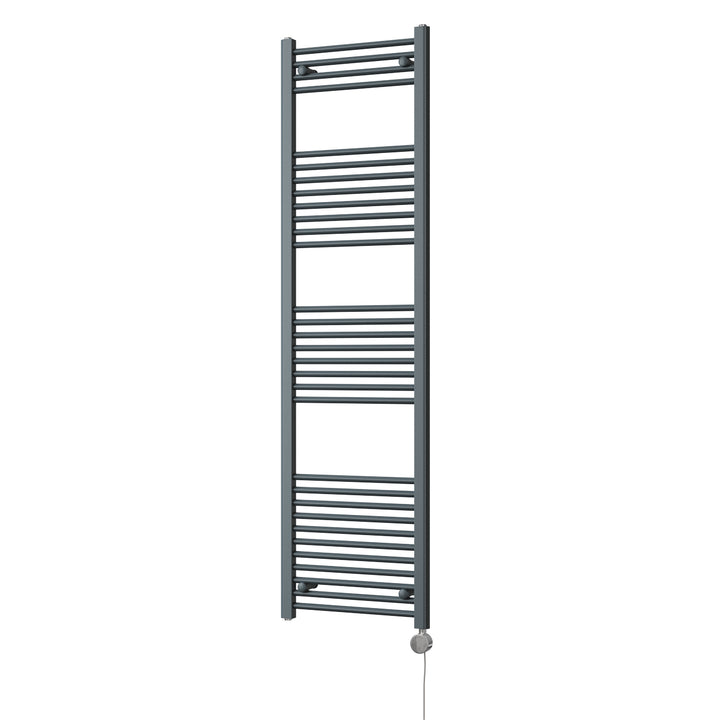 Zennor - Anthracite Electric Towel Rail H1800mm x W500mm Straight 700w Thermostatic