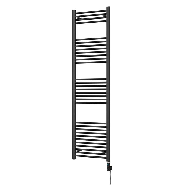 Zennor - Black Electric Towel Rail H1800mm x W500mm Straight 600w Thermostatic WIFI