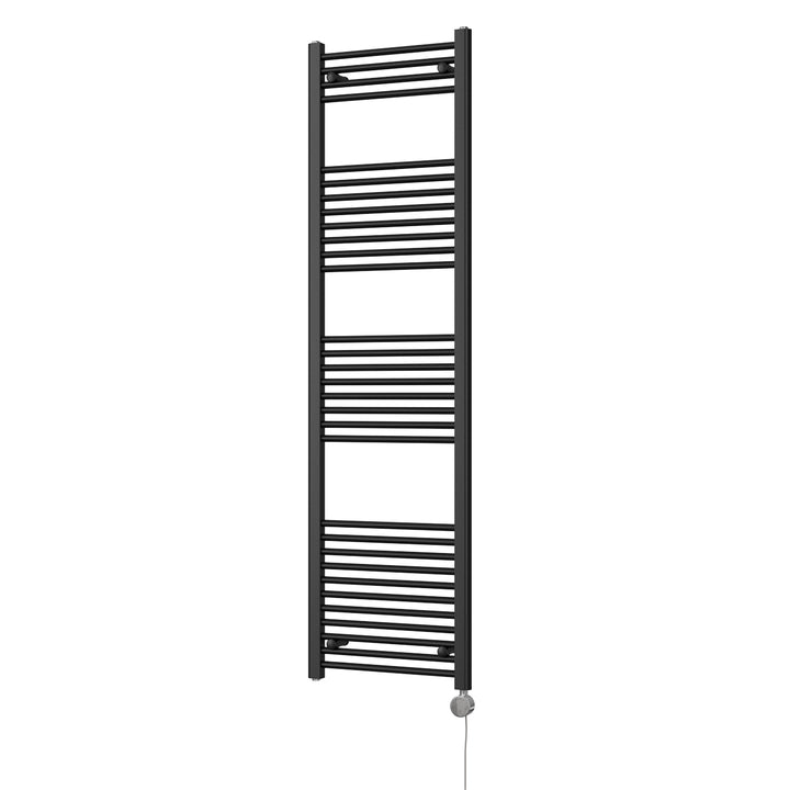 Zennor - Black Electric Towel Rail H1800mm x W500mm Straight 700w Thermostatic