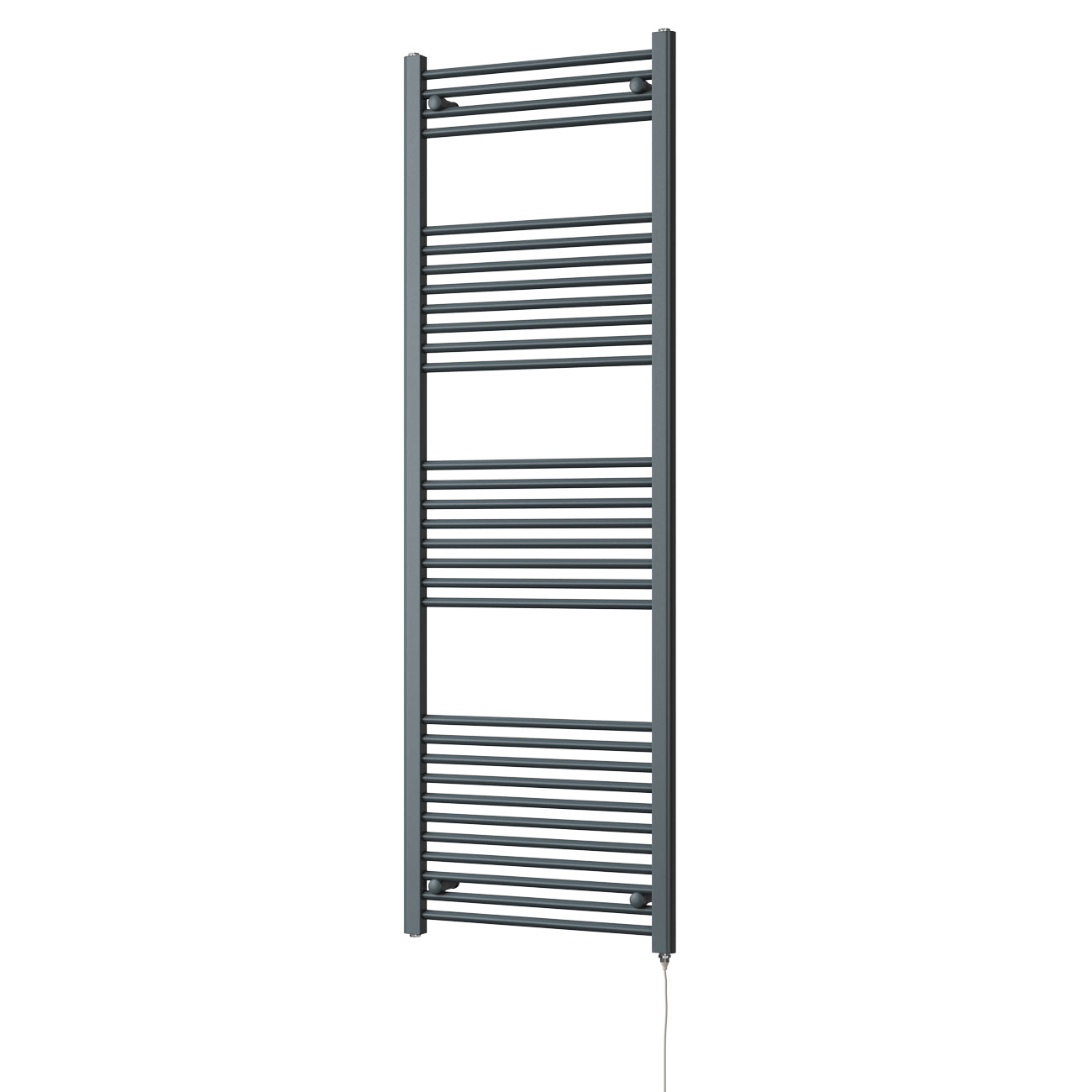 Zennor - Anthracite Electric Towel Rail H1800mm x W600mm Straight 900w Standard