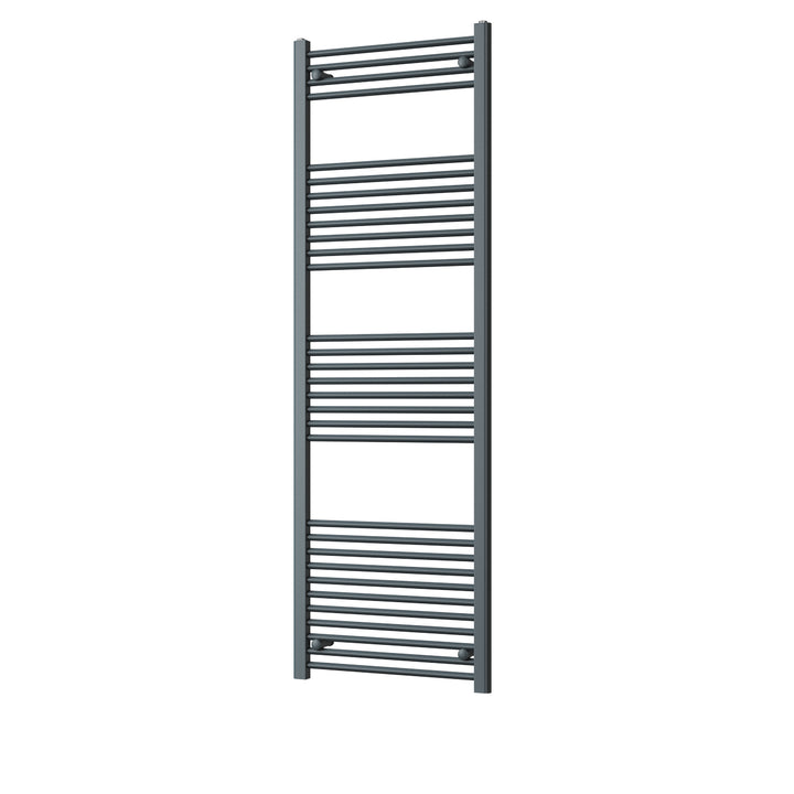 Zennor - Anthracite Heated Towel Rail - H1800mm x W600mm - Straight