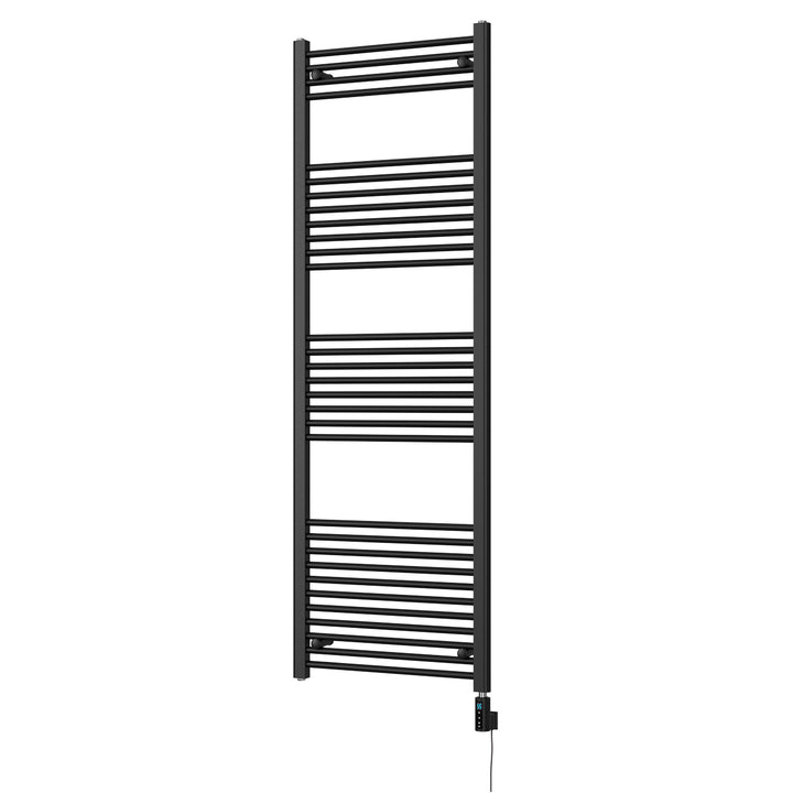 Zennor - Black Electric Towel Rail H1800mm x W600mm Straight 900w Thermostatic WIFI