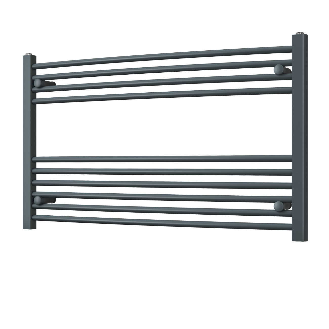 Zennor - Anthracite Heated Towel Rail - H600mm x W1000mm - Curved