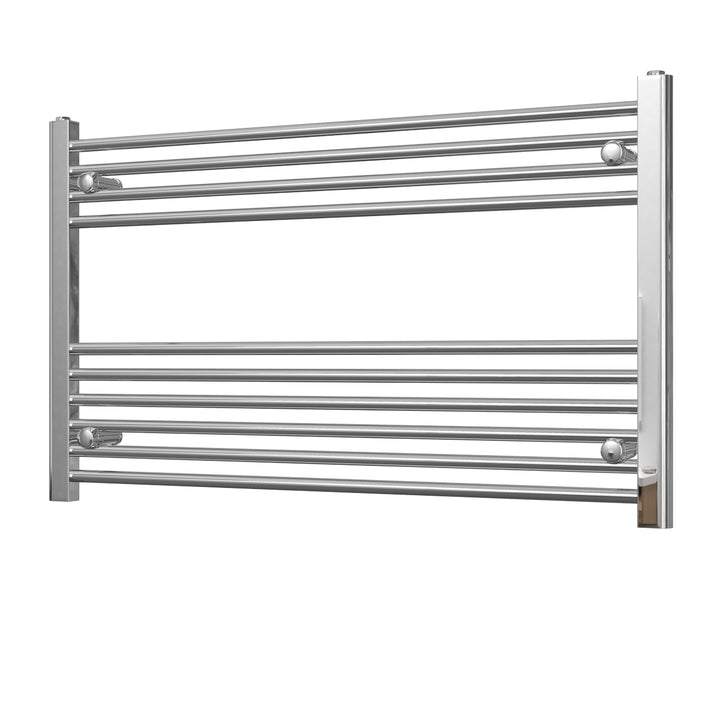 Zennor - Chrome Heated Towel Rail - H600mm x W1000mm - Straight