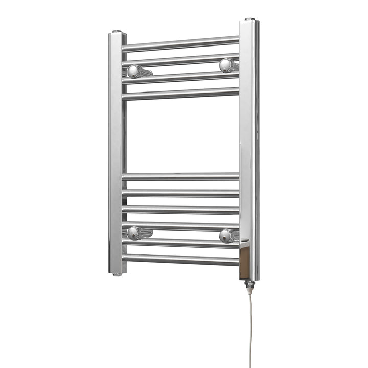 Zennor - Chrome Electric Towel Rail H600mm x W400mm Straight 150w Standard