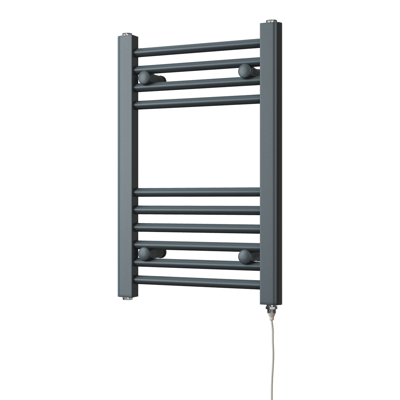 Zennor - Anthracite Electric Towel Rail H600mm x W400mm Straight 150w Standard