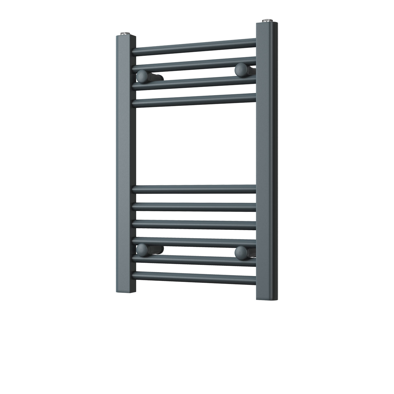Zennor - Anthracite Heated Towel Rail - H600mm x W400mm - Straight