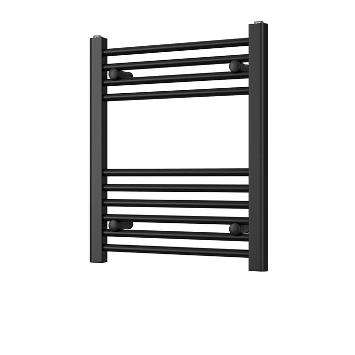 Zennor - Black Heated Towel Rail - H600mm x W500mm - Straight