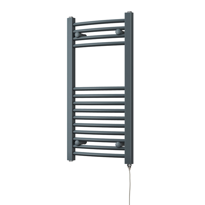 Zennor - Anthracite Electric Towel Rail H800mm x W400mm Curved 200w Standard