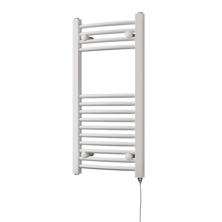 Zennor - White Electric Towel Rail H800mm x W400mm Curved 200w Standard