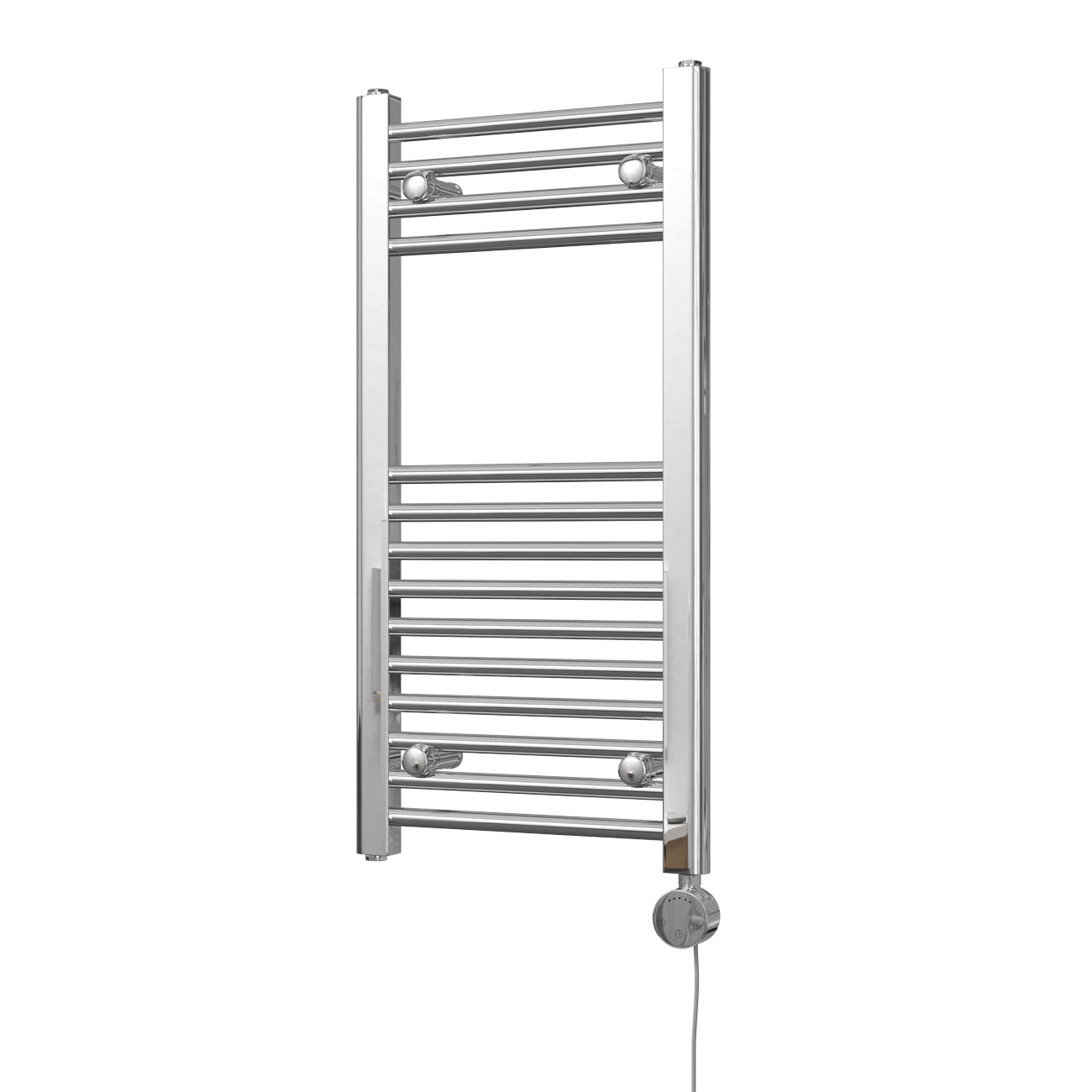 Zennor - Chrome Electric Towel Rail H800mm x W400mm Straight 300w Thermostatic