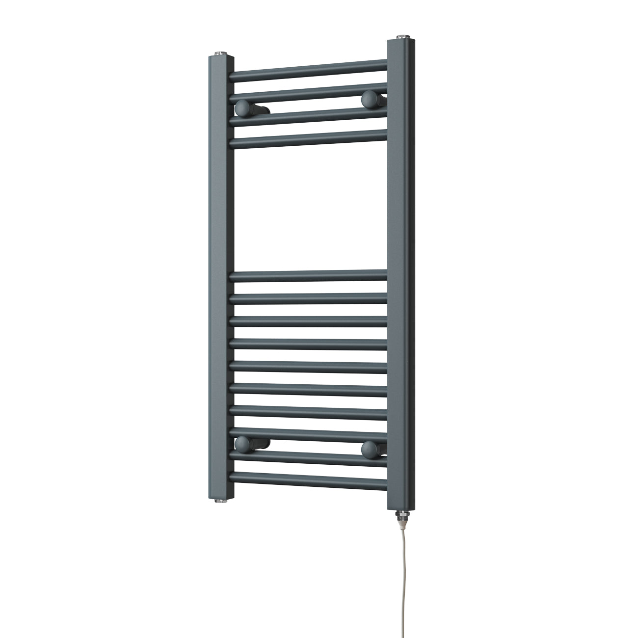 Zennor - Anthracite Electric Towel Rail H800mm x W400mm Straight 200w Standard
