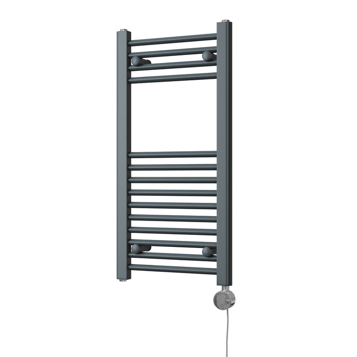 Zennor - Anthracite Electric Towel Rail H800mm x W400mm Straight 300w Thermostatic