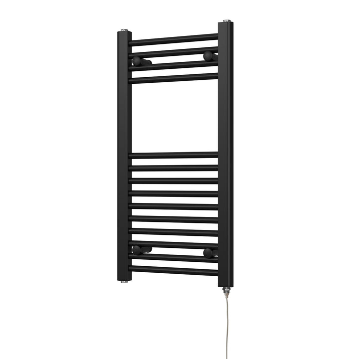 Zennor - Black Electric Towel Rail H800mm x W400mm Straight 200w Standard