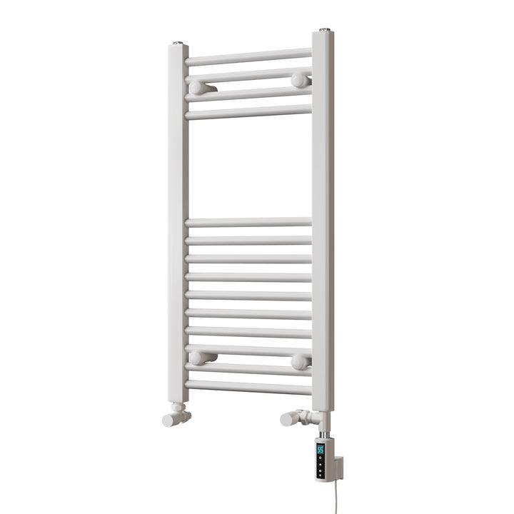 Zennor - White Dual Fuel Towel Rail H800mm x W400mm Thermostatic WIFI - Straight