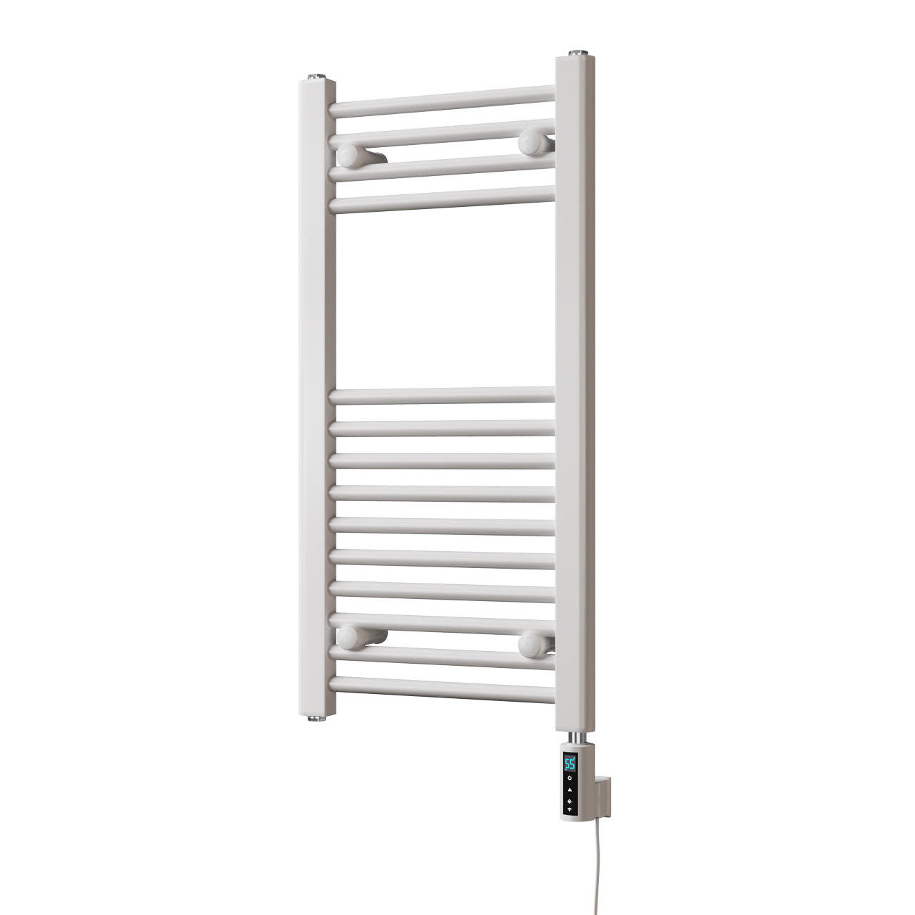 Zennor - White Electric Towel Rail H800mm x W400mm Straight 300w Thermostatic WIFI