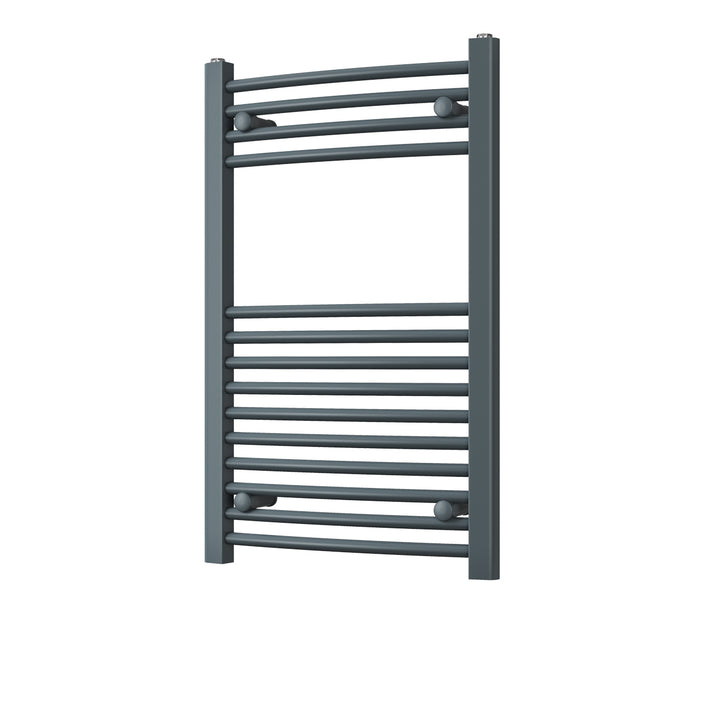 Zennor - Anthracite Heated Towel Rail - H800mm x W500mm - Curved